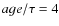 $age/\tau=4$