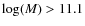 $\log(M) > 11.1$
