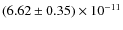 $(6.62\pm 0.35)\times 10^{-11}$