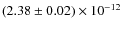 $(2.38\pm0.02)\times 10^{-12}$