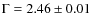 $\Gamma = 2.46\pm 0.01$