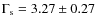 $\Gamma_{\rm s} = 3.27\pm 0.27$