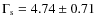 $\Gamma_{\rm s} = 4.74\pm 0.71$