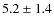 $5.2\pm1.4$