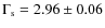 $\Gamma_{\rm s} = 2.96\pm 0.06$