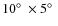 $10\hbox{$^\circ$ }\times5\hbox{$^\circ$ }$