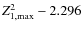 $Z_{\hbox{\scriptsize 1,max}}^2-2.296$