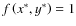 $f\left(x^{*},y^{*}\right)=1$