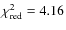 $\chi_{\rm red}^{2}=4.16$