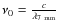 $\nu_{0}=\frac{c}{\lambda_{7~{\rm mm}}}$