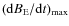 $({\rm d}B_{\rm E}/{\rm d}t)_{\max}$