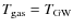 $T_{\rm gas} = T_{\rm GW}$