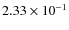 $2.33 \times 10^{-1}$