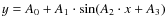 $y = A_0 + A_1\cdot \sin(A_2\cdot x+A_3)$