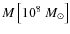 $M \left[ 10^8~M_{\odot} \right]$