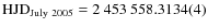 ${\rm HJD}_{{\rm July~2005}} = 2~453~558.3134(4)$