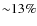 ${\sim}13\%$