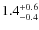 $1.4_{\rm -0.4}^{+0.6}$