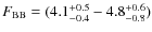 $F_{{\rm BB}} = (4.1_{\rm -0.4}^{+0.5} - 4.8_{-0.8}^{+0.6})$