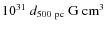 $10^{31}~d_{{\rm 500~pc}}~{\rm G~cm}^3$