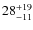 $28_{\rm -11}^{+19}$