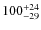 $100_{\rm -29}^{+24}$
