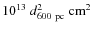 $10^{13}~d_{{\rm 600~pc}}^2~{\rm cm}^2$