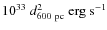 $10^{33}~d_{{\rm 600~pc}}^2~{\rm erg~s}^{-1}$