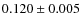 $0.120 \pm 0.005$