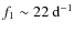 $f_1 \sim 22~{\rm d}^{-1}$