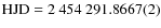${\rm HJD} = 2~454~291.8667(2)$