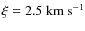 $\xi = 2.5~\rm {km~s}^{-1}$