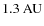 $1.3~\rm AU$