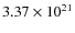 $3.37 \times 10^{21}$
