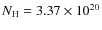 $N_{\rm H} = 3.37 \times 10^{20}$