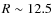 $R \sim 12.5$