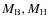 $M_{\rm B}, M_{\rm H}$