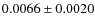 $0.0066\pm0.0020$