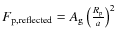 $F_{\rm p,reflected}=A_{\rm g}\left(R_{\rm p}\over a\right)^2$