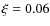 $\xi =0.06$
