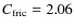 $C_{\rm fric}=2.06$