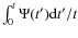 $\int_0^t \Psi(t') {\rm d}t' / t$