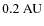 $0.2~{\rm AU}$