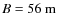 $B=56~{\rm m}$