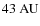 $43~{\rm AU}$