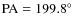 ${\rm PA} = 199.8\hbox{$^\circ$ }$
