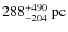 $288^{+490}_{-204}~{\rm pc}$