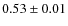 $0.53 \pm 0.01 $