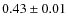 $0.43 \pm 0.01$