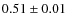 $0.51 \pm 0.01$